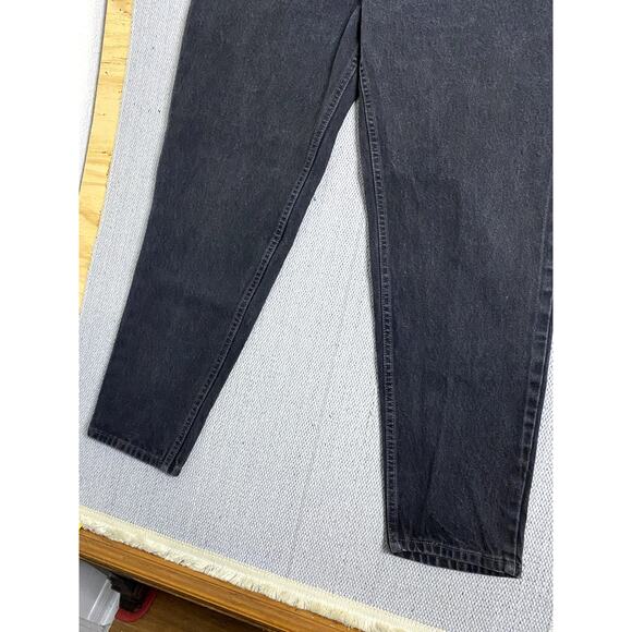 Levi's 522 Vintage Jeans Womens 18 36X30 Black High Rise Tapered Fit Leg USA 90s - Picture 3 of 13
